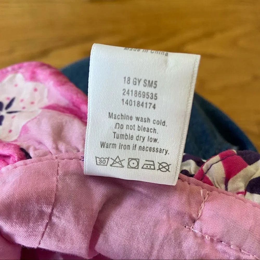 🍭6/$30 Gymboree floral sunhat with Velcro strap - 6-12 m baby girl